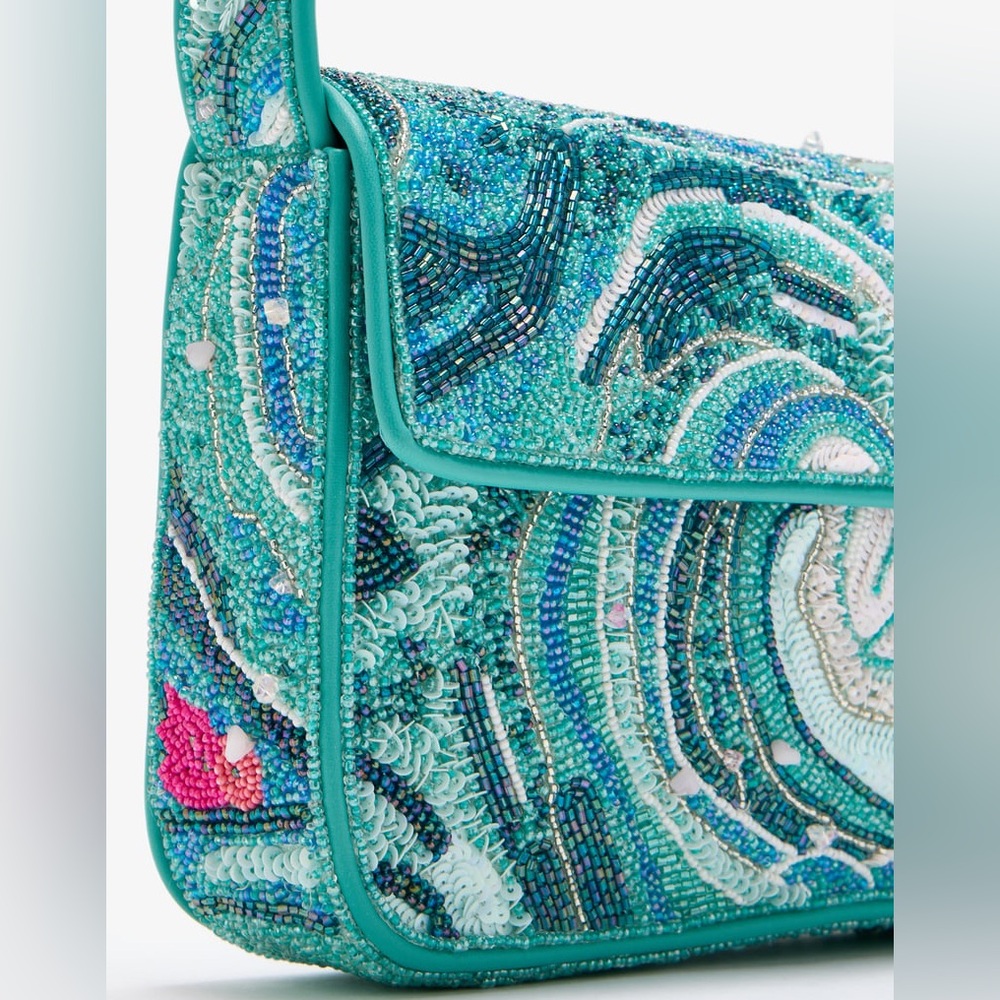 STAUD BEADED TOMMY BAG VIRAL TIDAL WAVE - Picture 3 of 12